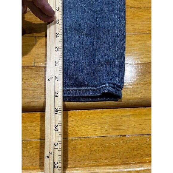 Express Women's Jeans Size 2 R Blue Mid Rise Stretch Legging Distressed - Picture 8 of 11